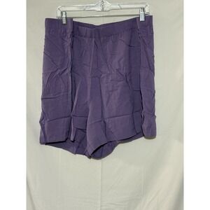 Colleen Lopez Shorts Womens Size 2X Purple Lightweight Pull On